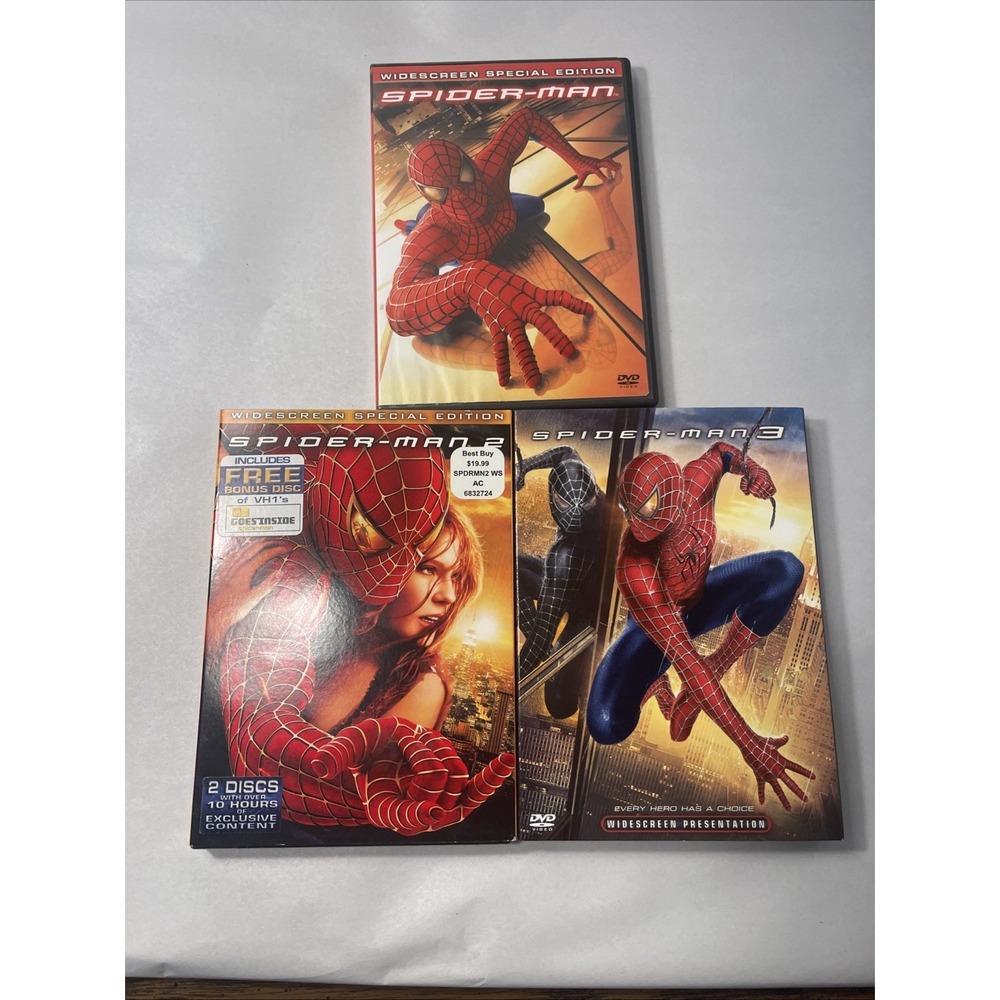 Spider-Man Trilogy 1 2 3 Wide Screen Special Edition 3 DVD Tobey Maguire - Picture 9 of 9